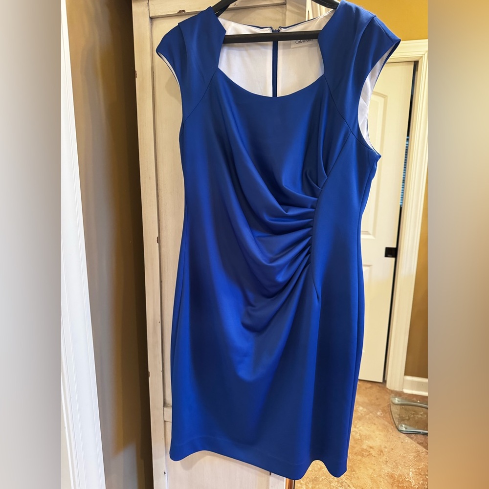 Calvin Klein Collection Royal Blue Midi Dress